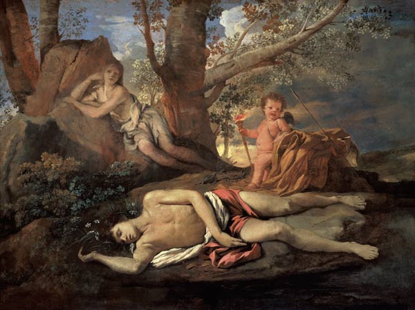 Narziss und Echo. from Nicolas Poussin