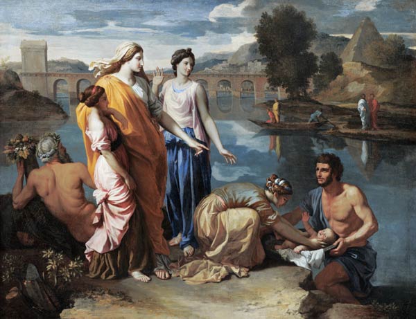 Die Auffindung des Moses-Knaben from Nicolas Poussin