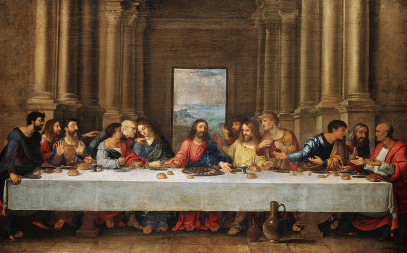 Das letzte Abendmahl. Kopie nach Leonardo da Vinci. from Nicolas Poussin