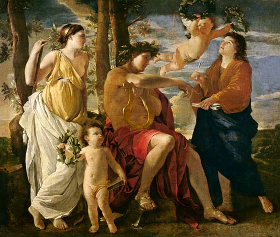 Inspiration des Dichters from Nicolas Poussin