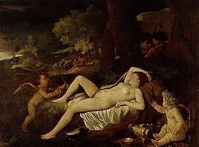 Ruhende Venus mit Amor from Nicolas Poussin