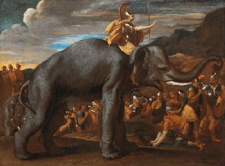 Hannibal Crossing the Alps on an Elephant