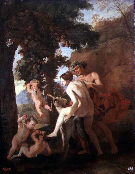 Venus, Faun and Putti from Nicolas Poussin