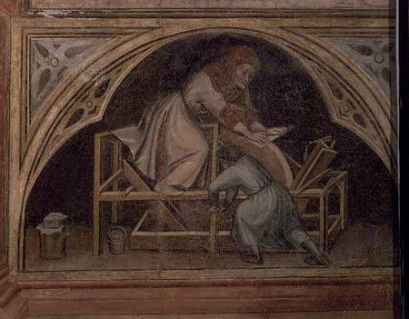 The Knife Grinder, from 'The Working World' cycle after Giotto from Nicolo & Stefano da Ferrara Miretto