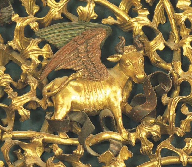 Isenheimer Altar, Detail: Stier, Evangelistensymbol des Lukas from Niklaus von Hagenau