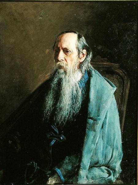 Portrait of the author Michail Saltykov-Shchedrin from Nikolai Aleksandrovich Yaroshenko