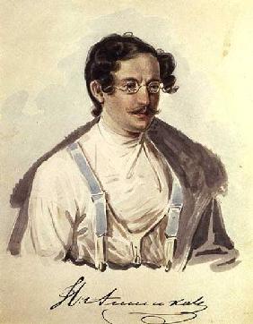 Portrait of Ivan Annenkov (1802-78) in Peter Prison