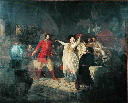 Grand Duchess Sophia exposing Vassily Kosoy from Nikolai Dmitrievich Dmitriev-Orenburgsky