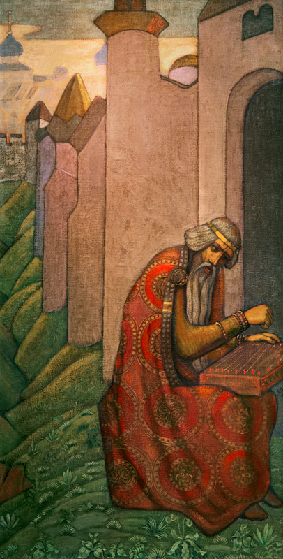 Mittelalterlicher slawischer Dichter from Nikolai Konstantinow. Roerich