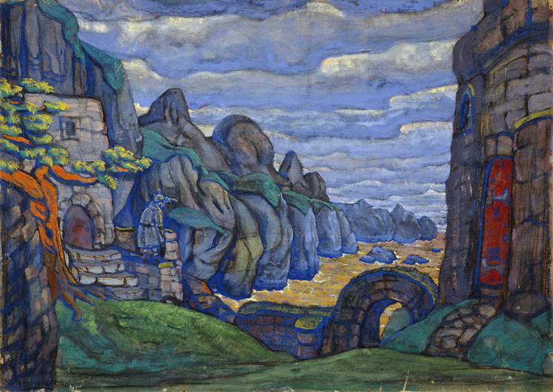 Tristan und Isolde Bühnenbildentwurf from Nikolai Konstantinow. Roerich