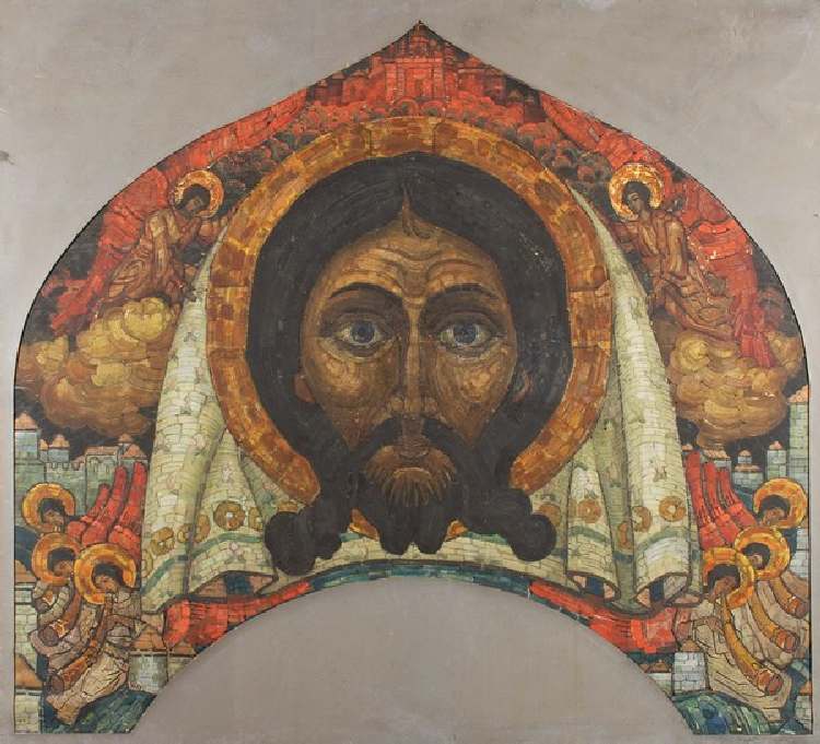 Studie der Wandmalerei in der Kirche des Heiligen Geistes in Talaschkino from Nikolai Konstantinow. Roerich