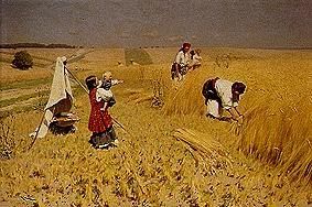 Getreideernte in der Ukraine from Nikolai Korniliewitsch Pimonenko