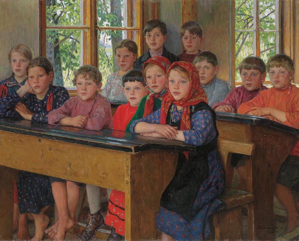 Das Klassenzimmer from Nikolai P. Bogdanow-Bjelski