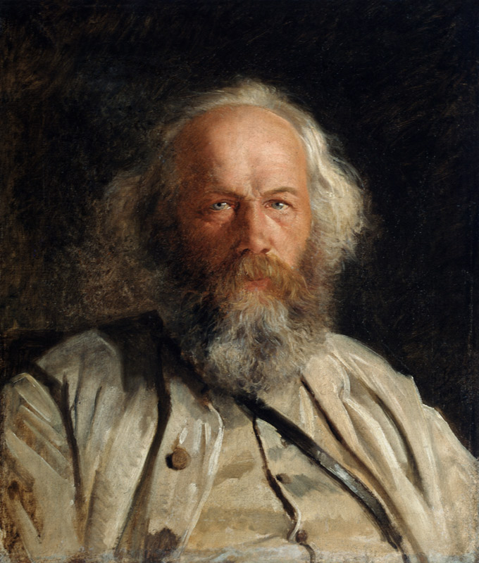 Portrait of the theorist of anarchism Mikhail A. Bakunin (1814-1876) from Nikolai Nikolajewitsch Ge