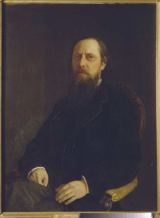 Portrait of the author Mikhail Saltykov-Shchedrin (1826-1889) from Nikolai Nikolajewitsch Ge