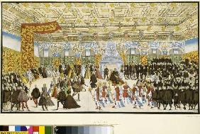 Vermählung Wilhelms V.von Bayern mit Renate von Lothringen Tanz und Mummerei.