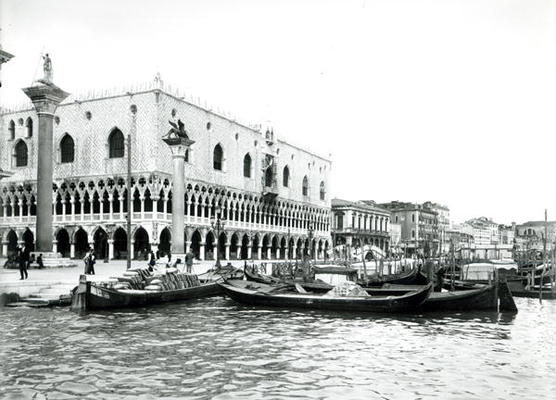 View of Palazzo Ducale and the Riva degli Schiavoni (b/w photo) from 