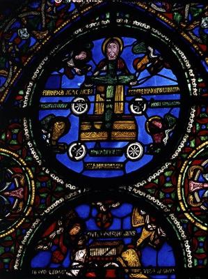 The Ark of the Covenant window, detail of the Allegory of St Paul, 12th century (stained glass) from 