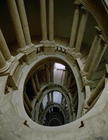 The 'Palazzetto' (Little Palace) detail of the spiral staircase seen from above, designed by Ottavia