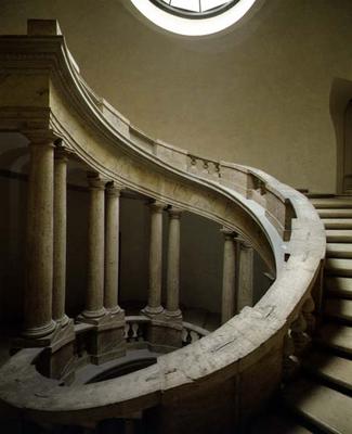 The 'Palazzetto' (Little Palace) detail of the top of the spiral staircase, designed by Ottaviano Ma from 