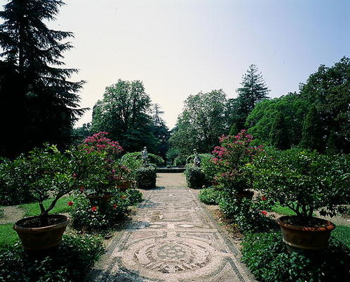 View of the main garden, Villa Medicea di Careggi (photo) from 