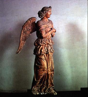 Angel from an Annunciation scene, statue by the School of Mantua (terracotta) from 