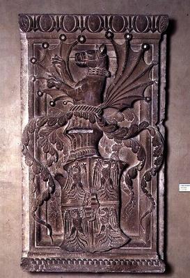 Coat of arms of the Gonzaga family, 15th century (limestone) (pair of 78773) from 