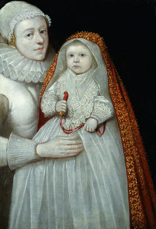 A Christening Portrait Of A Mother And Child from 