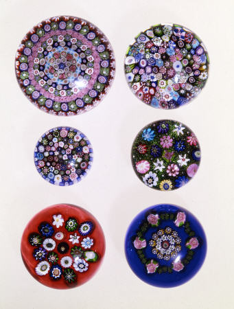 A Collection Of Clichy Millefiori Weights from 
