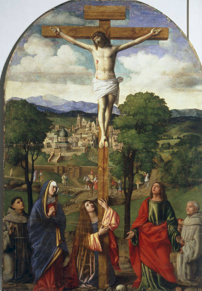 A.Donato, Christus am Kreuz m.Heiligen from 