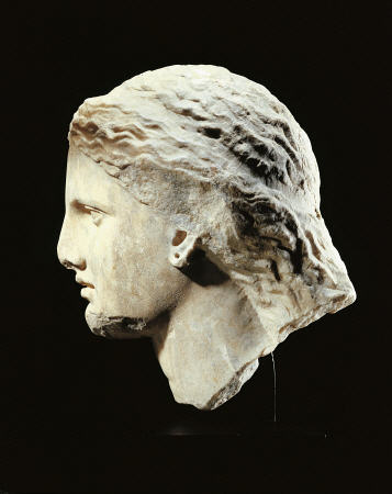 A Greek Marble Female Head In Profile from 