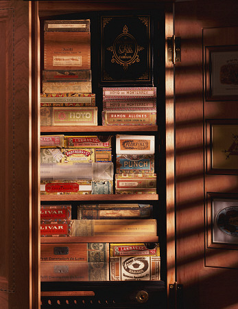 A Hand Made Cedar Armoire Containing Boxed Cigars from 