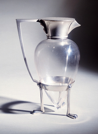 A Hukin And Heath ''Crow''s Foot''  Electroplate  And Glass Decanter  Designed By Christopher Dresse from 
