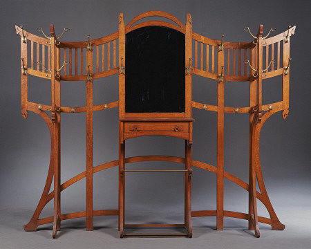 A Large Oak Hall Unit Designed By Gustave Serrurier-Bovy (1858-1910),  Circa 1898 from 