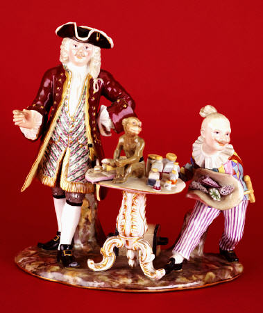 A Meissen Porcelain Group Of The Quack Doctor And Harlequin After An Original Model By J from 