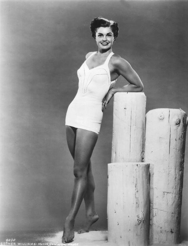 American Actress Esther Williams wearing a bath suit from 