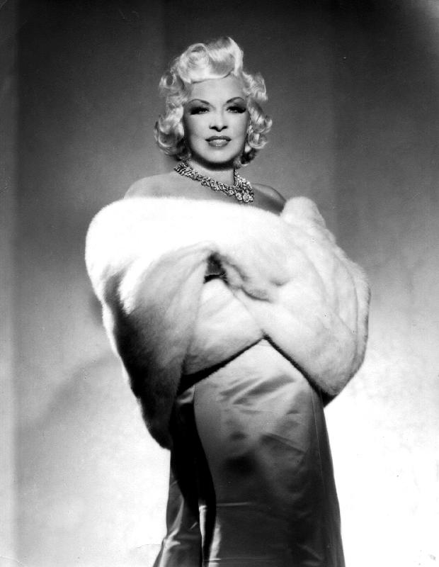 American Actress Mae West with fur stole from 