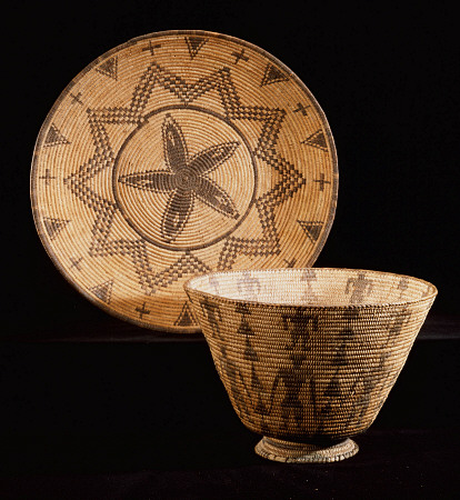 An Apache Coiled Tray And Bowl from 