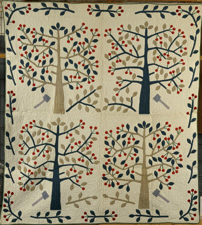 An Appliqued Cotton Quilted Coverlet American, Mid 19th Century from 
