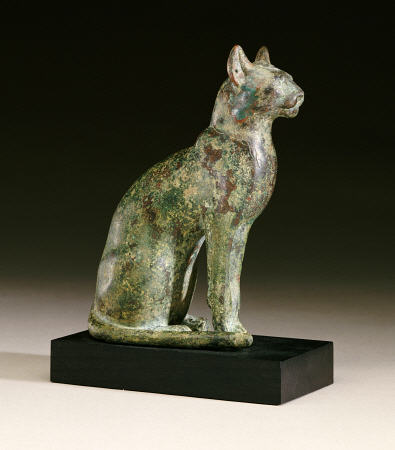 An Egyptian Bronze Figure Of A Cat from 