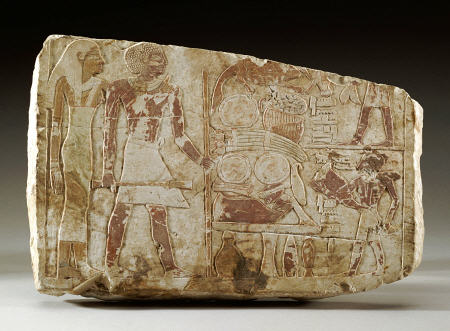 An Egyptian Middle Kingdom Limestone Relief from 