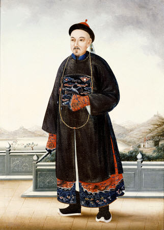An Elegantly Dressed Chinese Hong Merchant from 