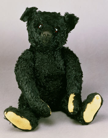 An Exceptionally Fine And Rare Steiff Black Teddy Bear With Black Mohair,  ''In Mourning'' Due To Th from 