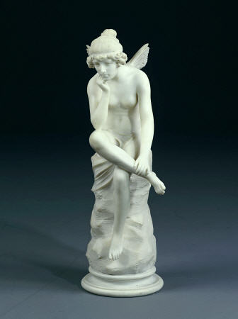 An Italian White Marble Figure Of A Winged Nymph, Late 19th Century from 