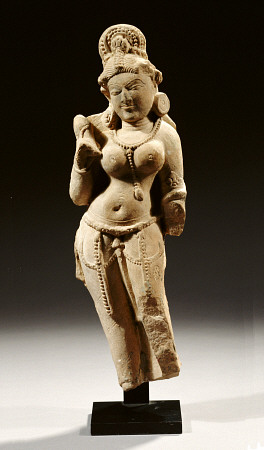 A North Indian, Rajasthan, Sandstone Female Deity from 