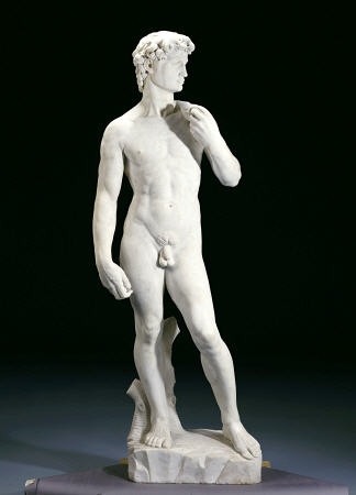 An Over Life Size White Marble Figures Of David, Circa 1920 from 