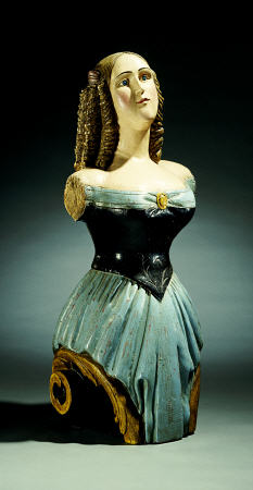 A Painted And Carved Ship''s Figurehead from 