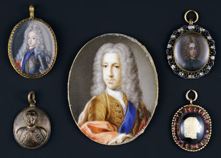A Selection Of Miniature Portraits Depicting Prince James Francis Edward Stuart, The Old Pretender ( from 