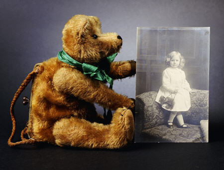A Teddy Bear Purse With Honey Golden Mohair from 