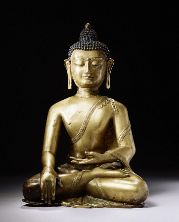 A Tibetan Bronze Figure Of Buddha Sakyamuni, Late 13th Century from 